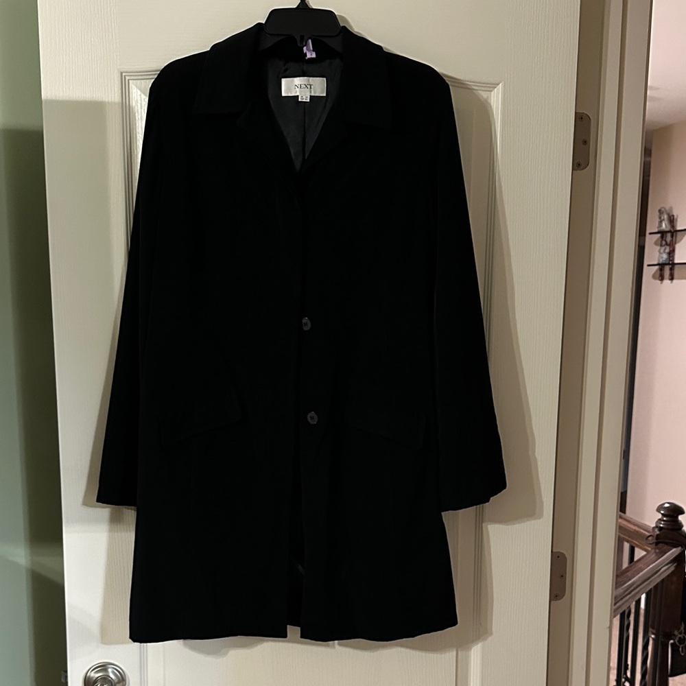 Next Level Apparel Black Trench Coat